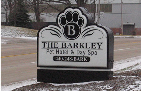 The Barkley Pet Hotel Sign